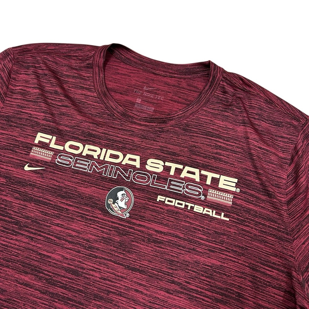 The‎ Nike Tee Florida State Seminoles Football T-Shirt Mens Large Dri Fit Red